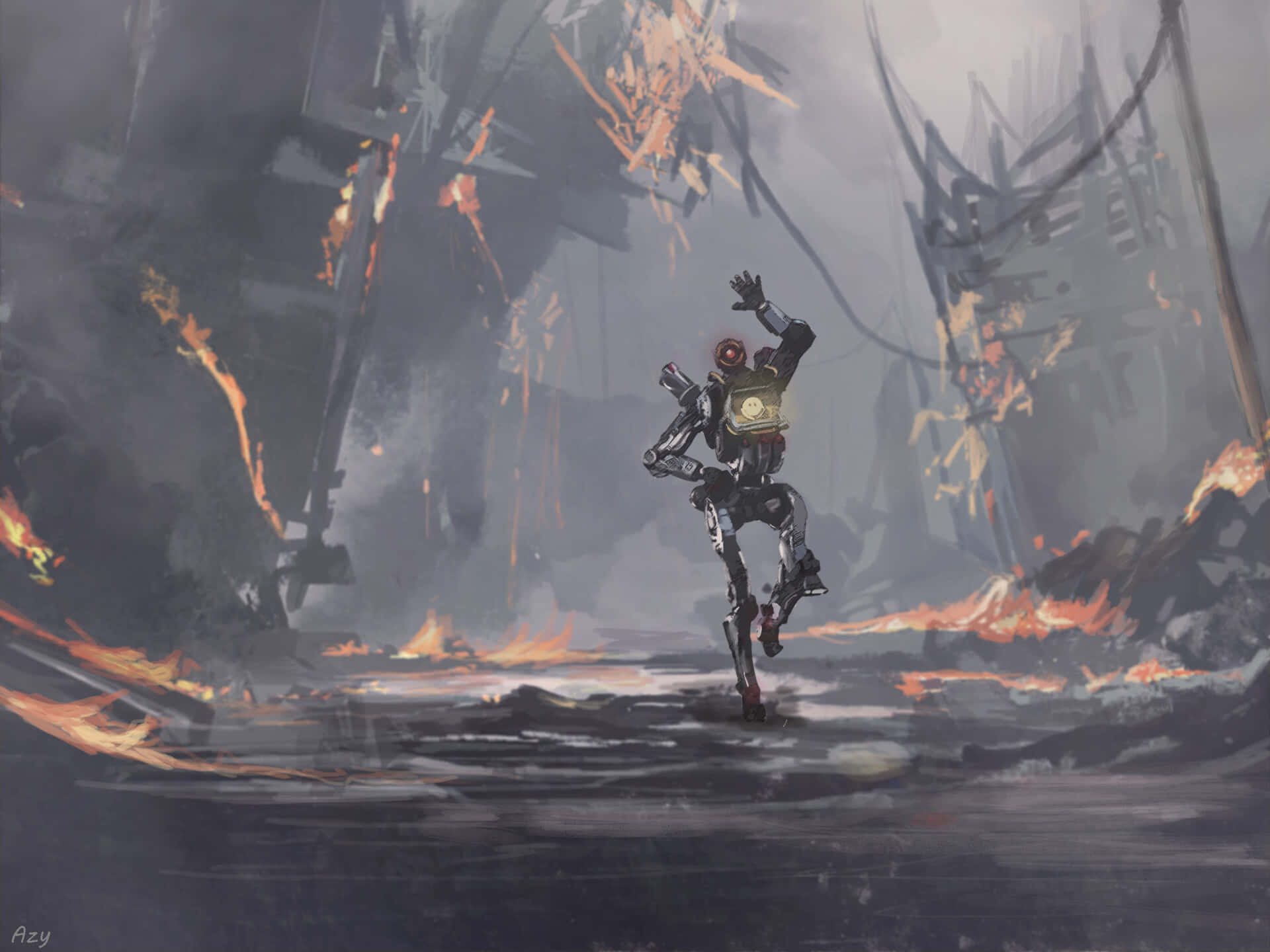 Pathfinder, Apex Legends, armored figure, Full HD Desktop Wallpaper