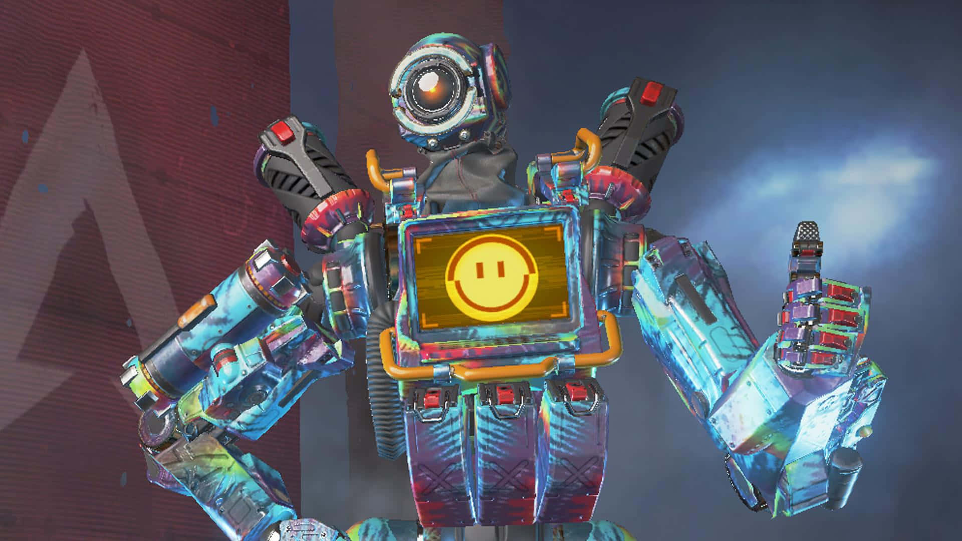 Pathfinder, Apex Legends, Tie Dye Skin, Full HD Desktop Wallpaper