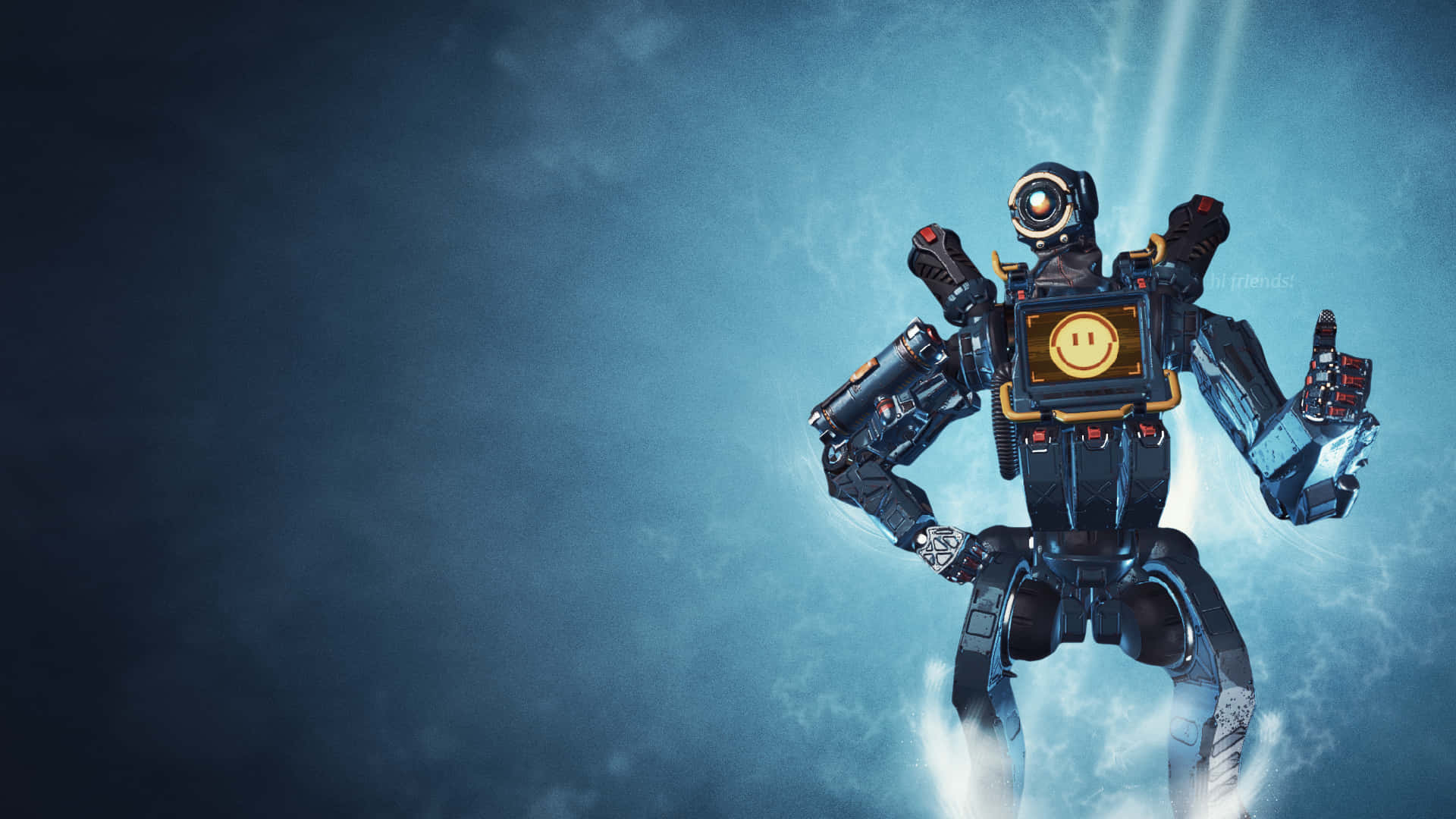 Pathfinder, Apex Legends, glowing smiley face chest, Full HD Desktop Wallpaper