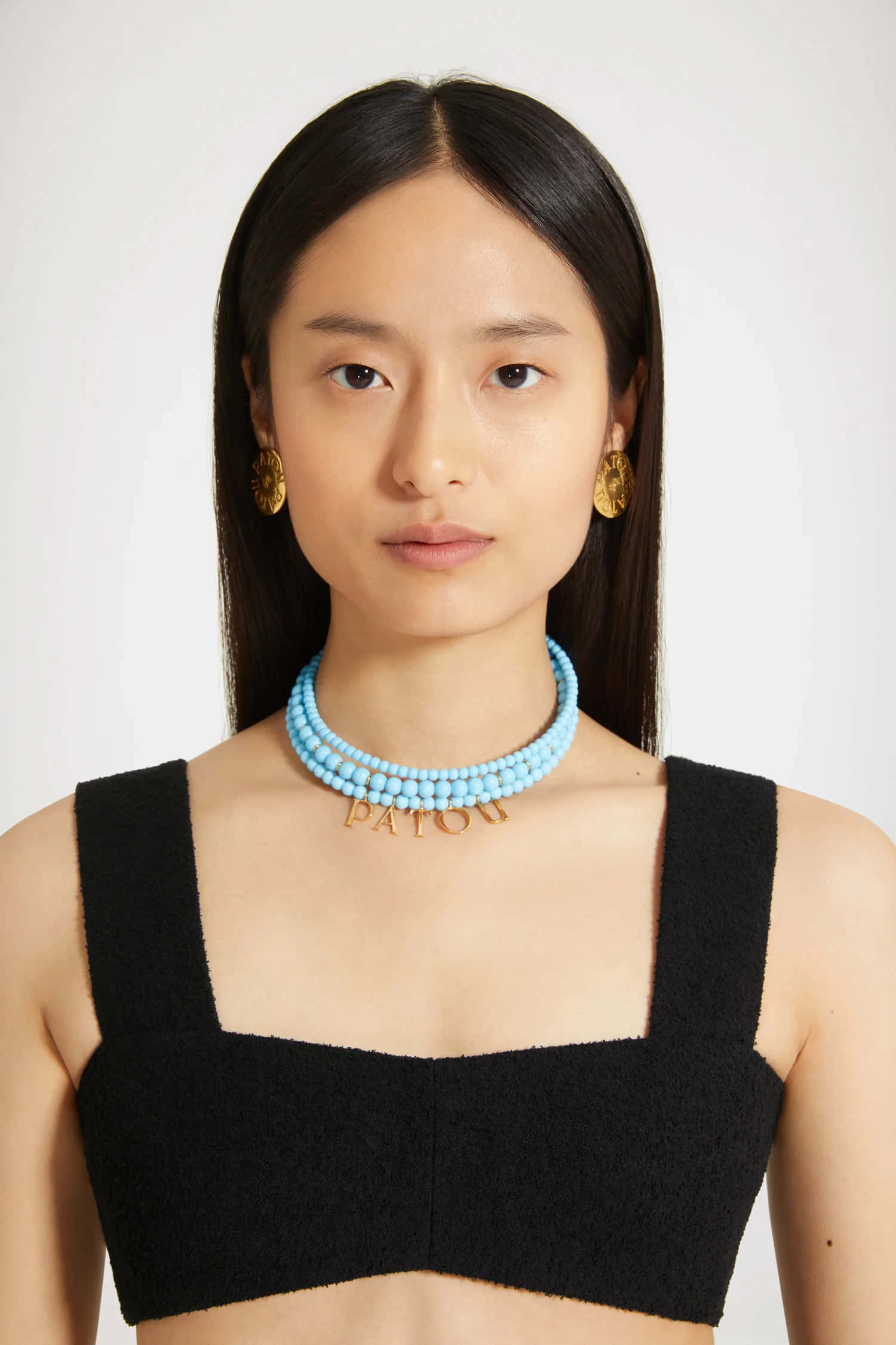 Patou, colored glass bead necklace, turquoise beaded choker, Full HD Phone Wallpaper