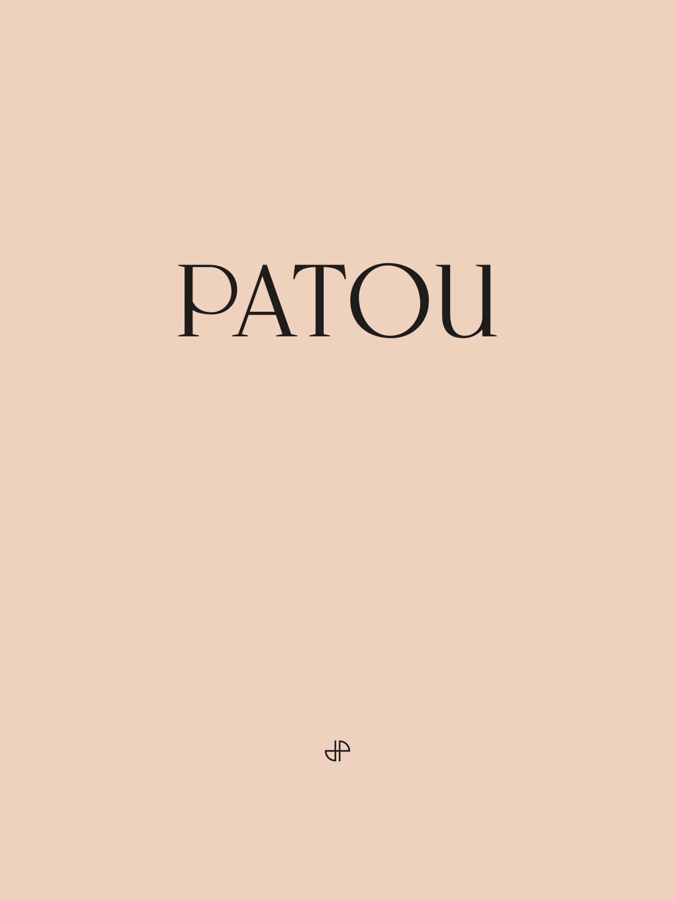 Patou, beige background, black text, HD Phone Wallpaper