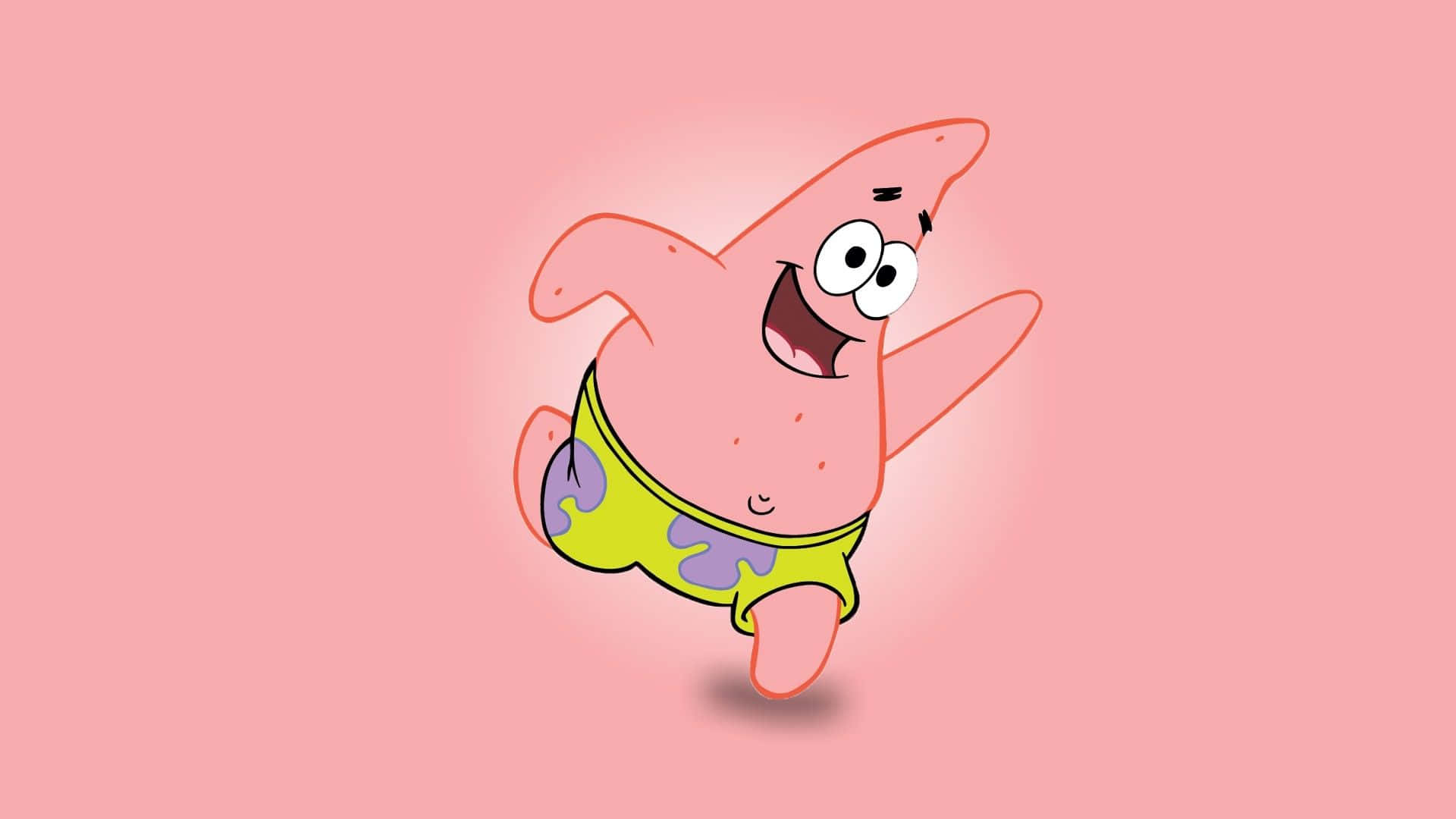 Patrick Star, pink starfish, green shorts, Full HD Desktop Wallpaper