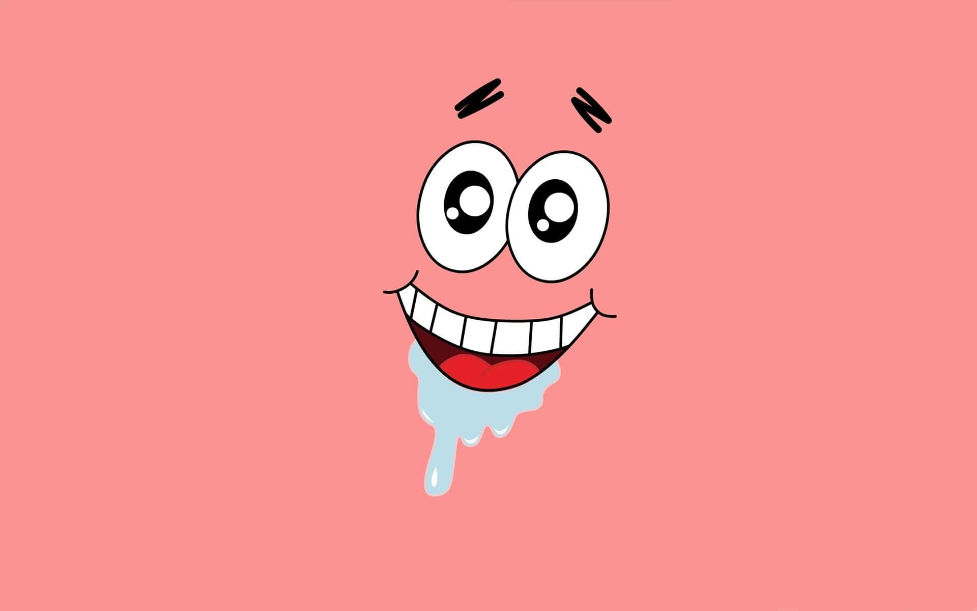 Patrick Aesthetic, big eyes, wide toothy grin, Full HD Desktop Wallpaper