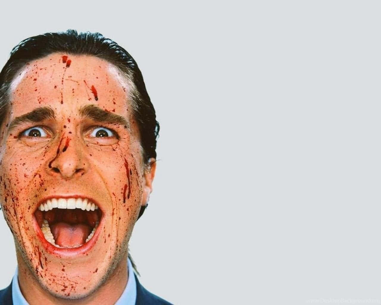 Patrick Bateman, suit, blood splattered, HD Desktop Wallpaper