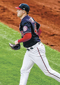 Patrick Corbin, navy uniform, green field, SD Phone Wallpaper