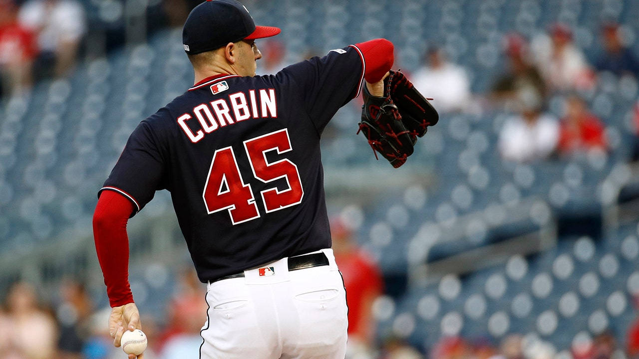 Patrick Corbin, navy jersey, number 45, HD Desktop Wallpaper