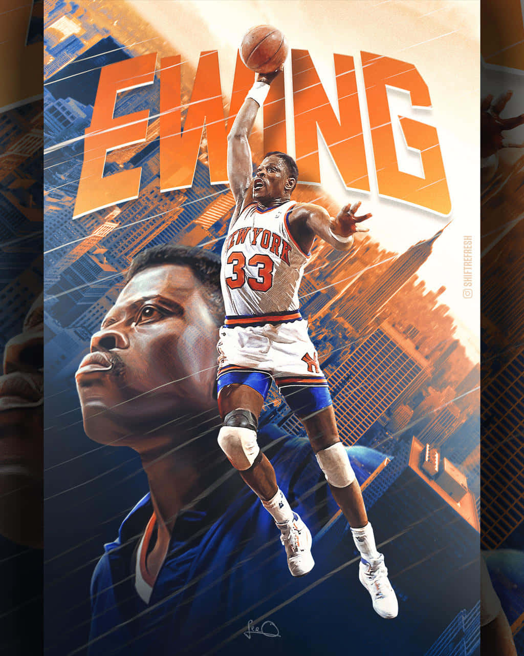 Patrick Ewing, dunk, basketball, HD Phone Wallpaper