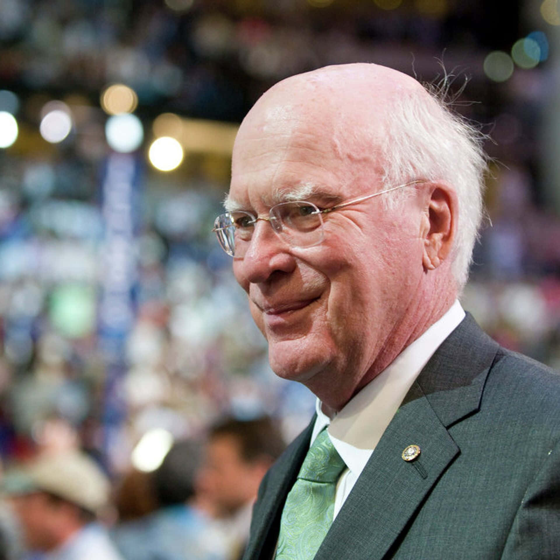 Patrick Leahy, glasses, green tie, Full HD Desktop Wallpaper