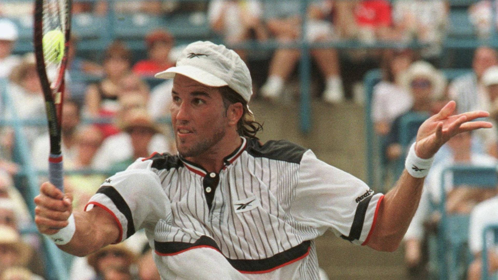 Patrick Rafter, tennis player, yellow ball, Full HD Desktop Wallpaper