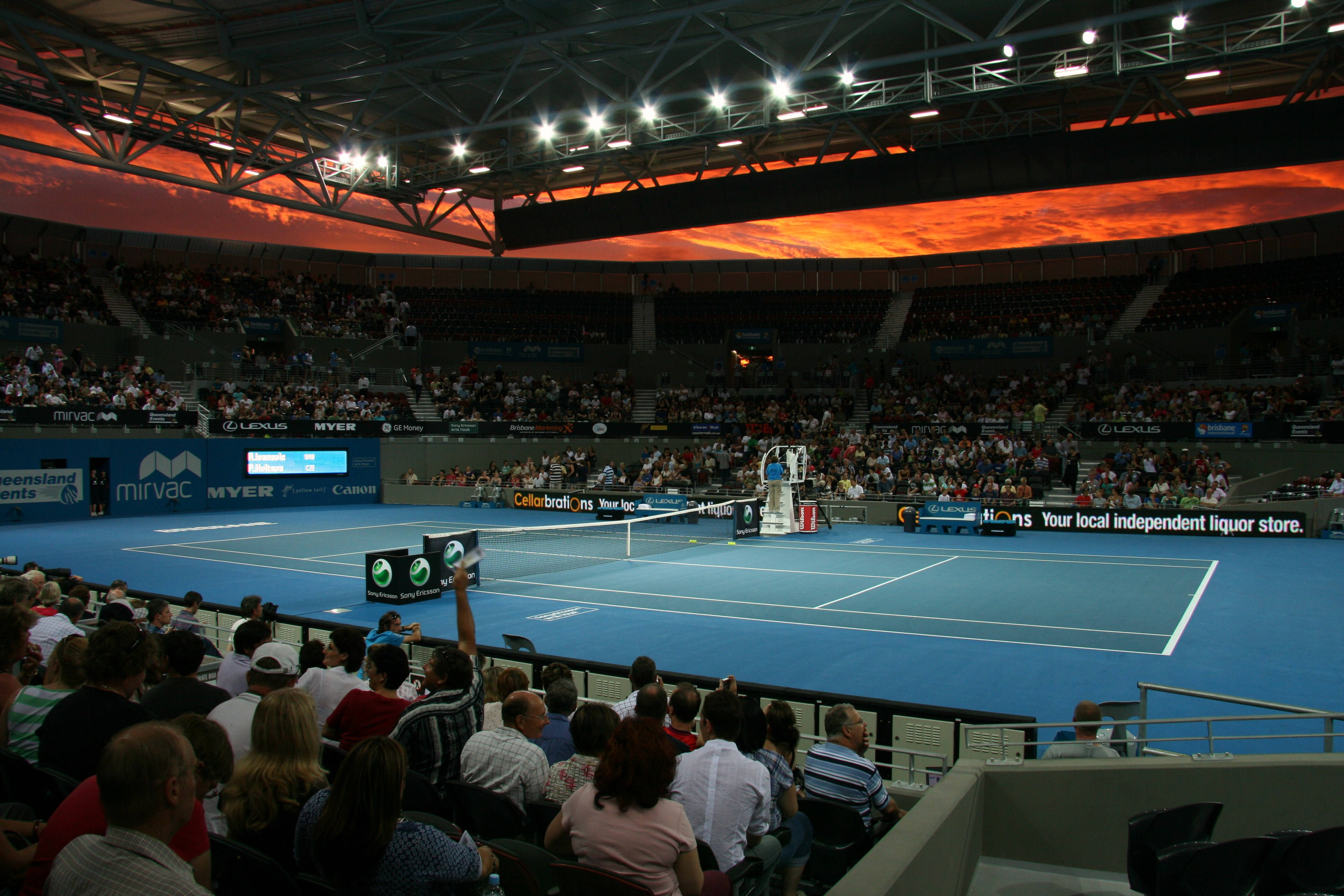 Patrick Rafter, tennis arena, vibrant blue tennis court, 4K Desktop Wallpaper