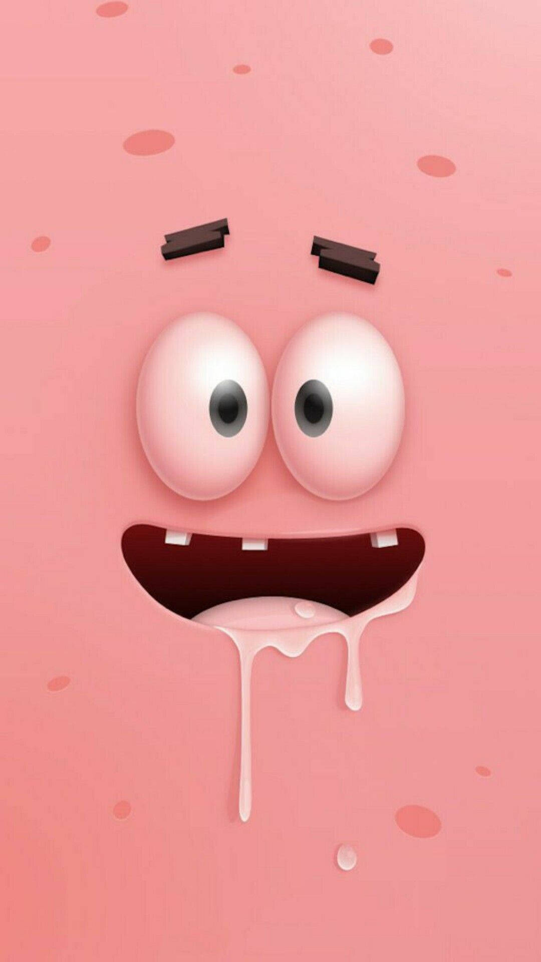 Patrick Star, pink, wide eyes, Full HD Phone Wallpaper
