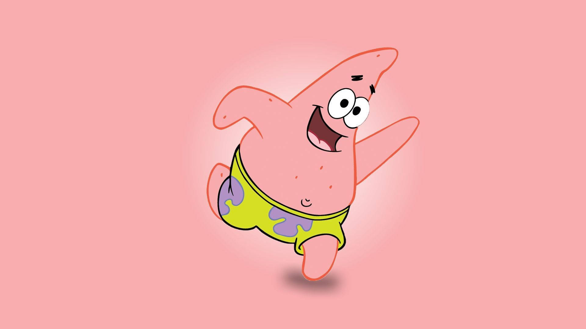 Patrick Star, pink starfish, green shorts, Full HD Desktop Wallpaper