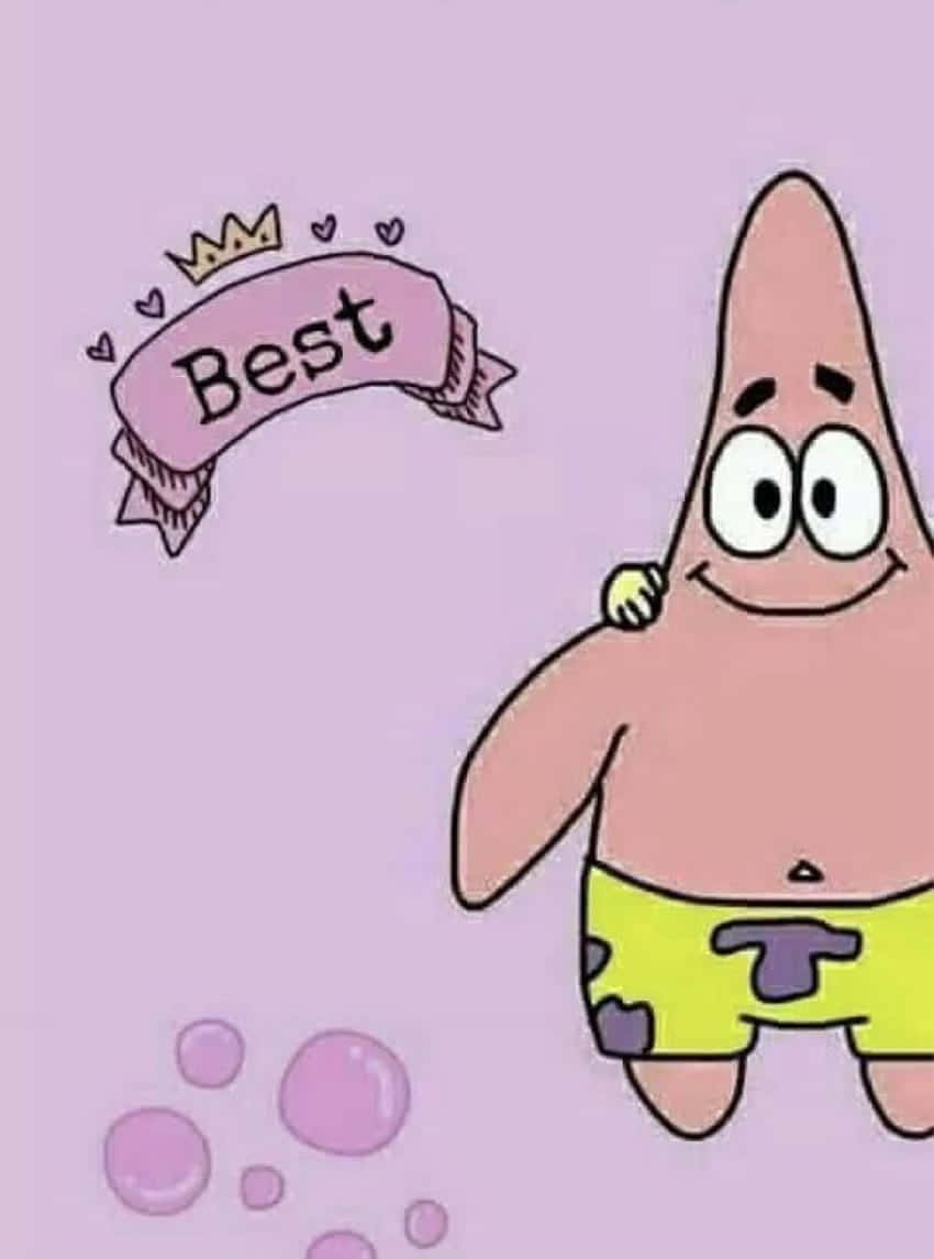 Patrick Star, pink starfish, yellow shorts, SD Phone Wallpaper
