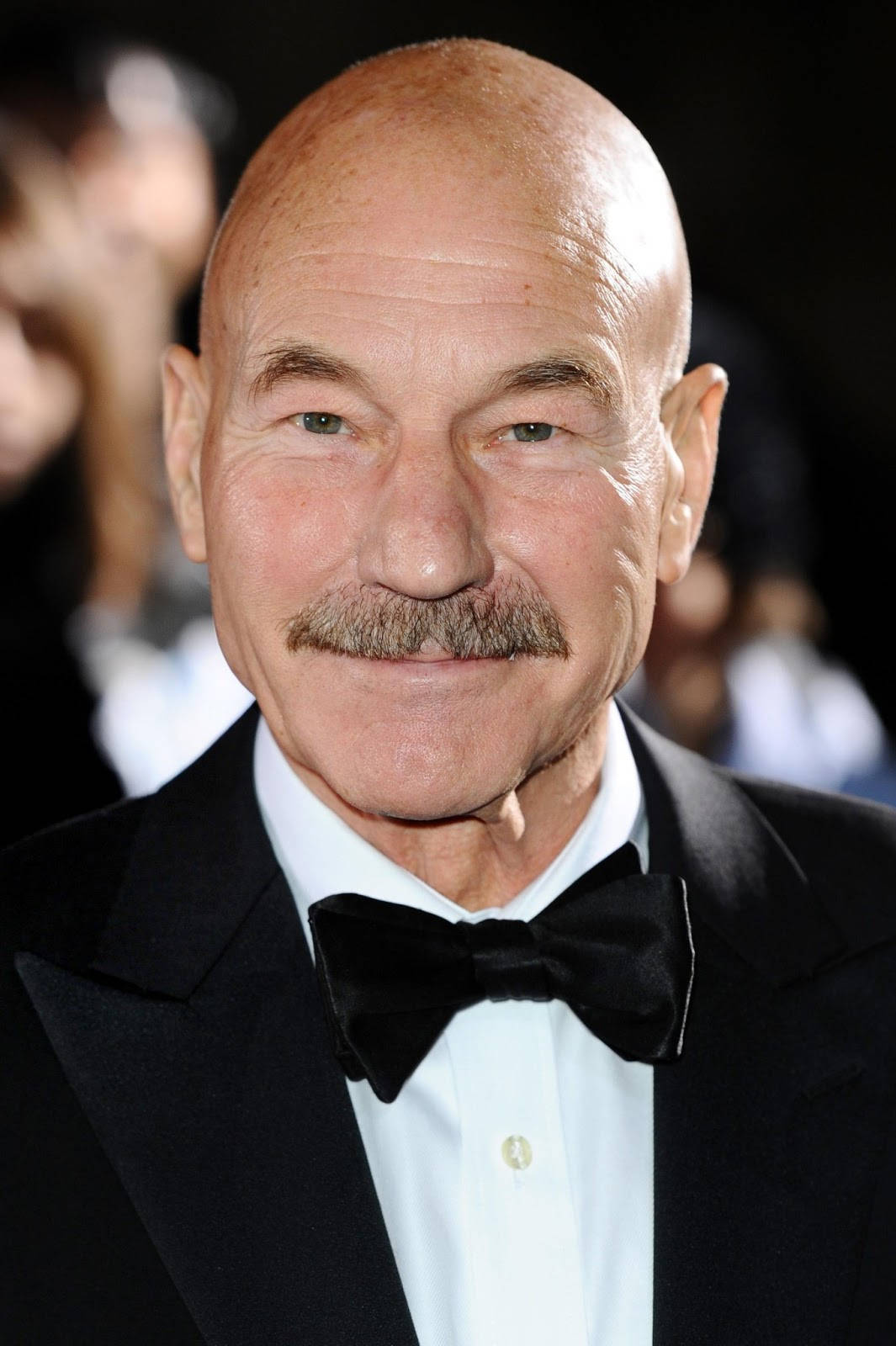 Patrick Stewart, bald, mustache, HD Phone Wallpaper