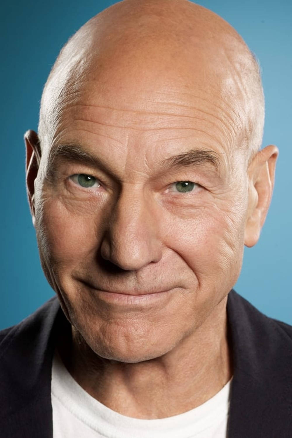 Patrick Stewart, bald, green eyes, HD Phone Wallpaper