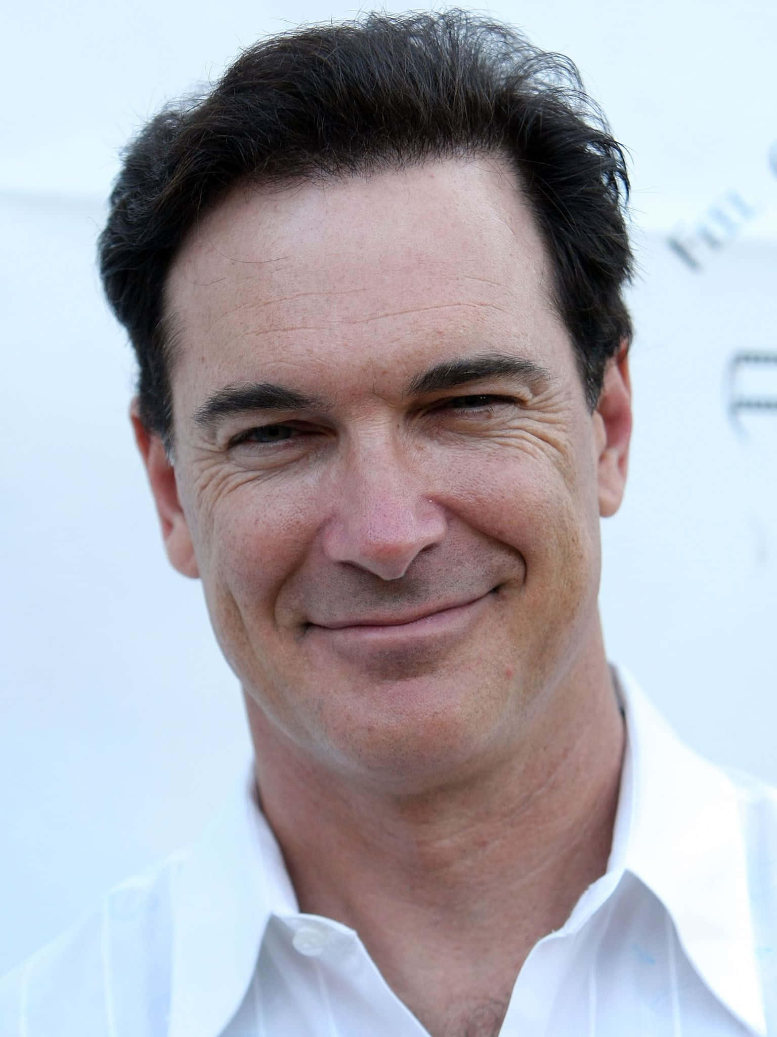 Patrick Warburton, white collared shirt, close-up portrait, Full HD Phone Wallpaper