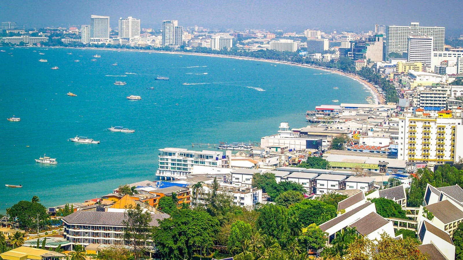 Pattaya, ocean, turquoise waters, HD Desktop Wallpaper