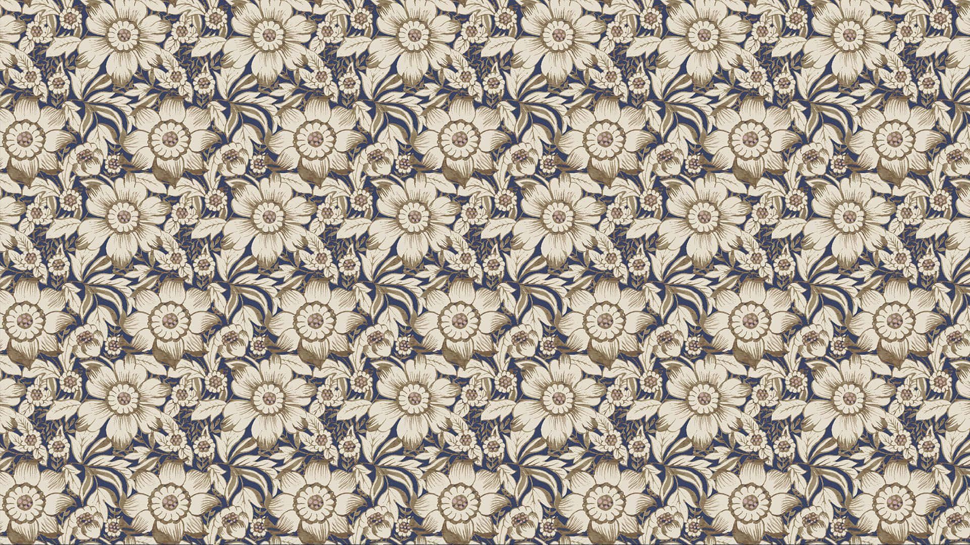pattern desktop, floral pattern, cream, Full HD Desktop Wallpaper
