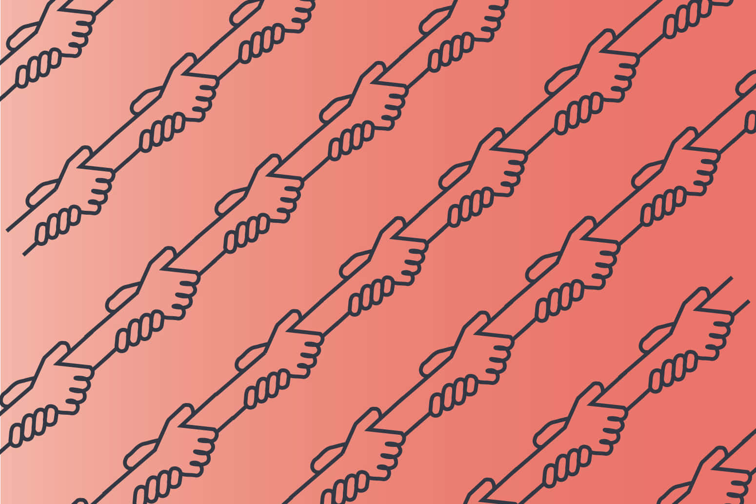 Humanitarian Hands Pattern, black outlined hands, shaking diagonally, HD Desktop Wallpaper
