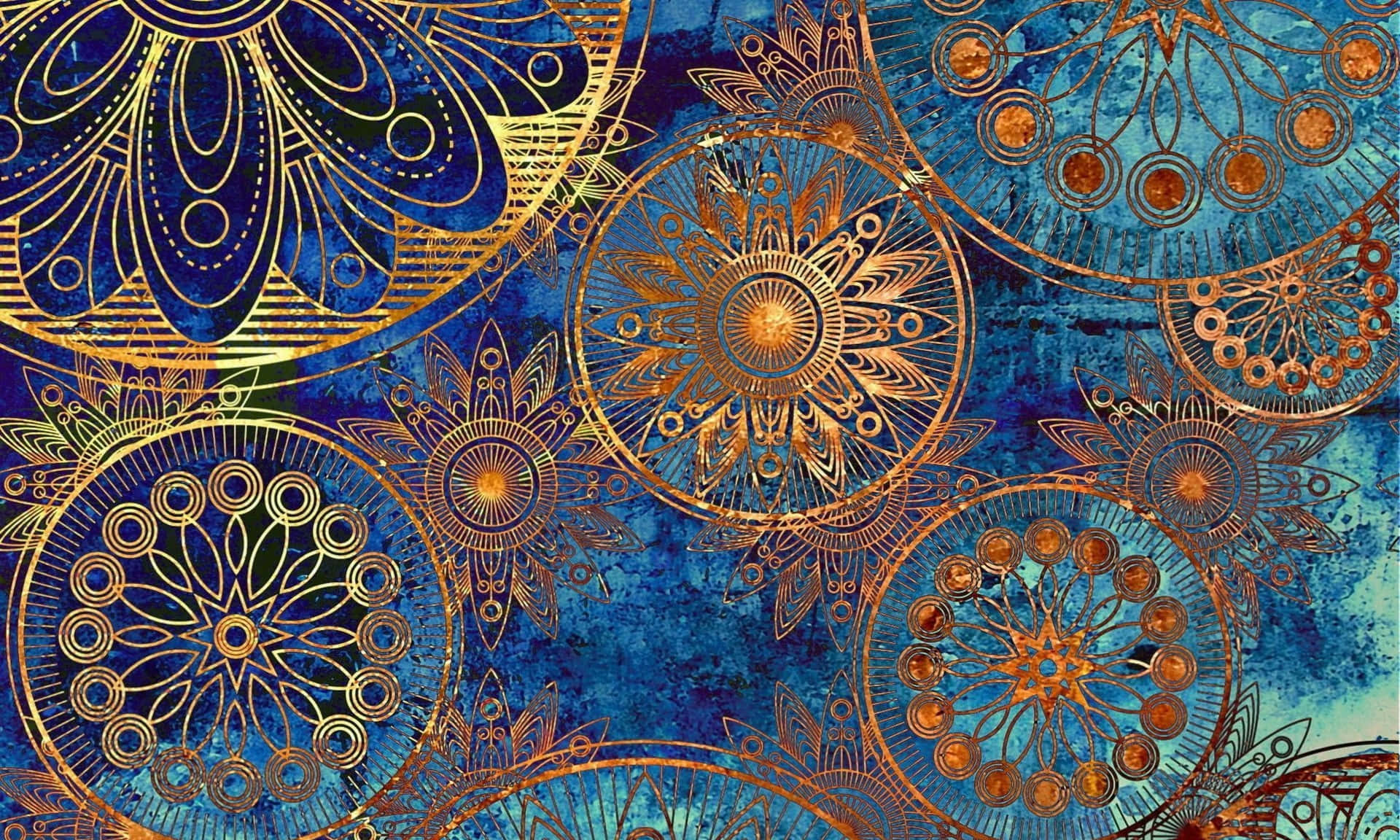 Pattern Desktop, Gold Aesthetic, Mandala patterns, Full HD Desktop Wallpaper