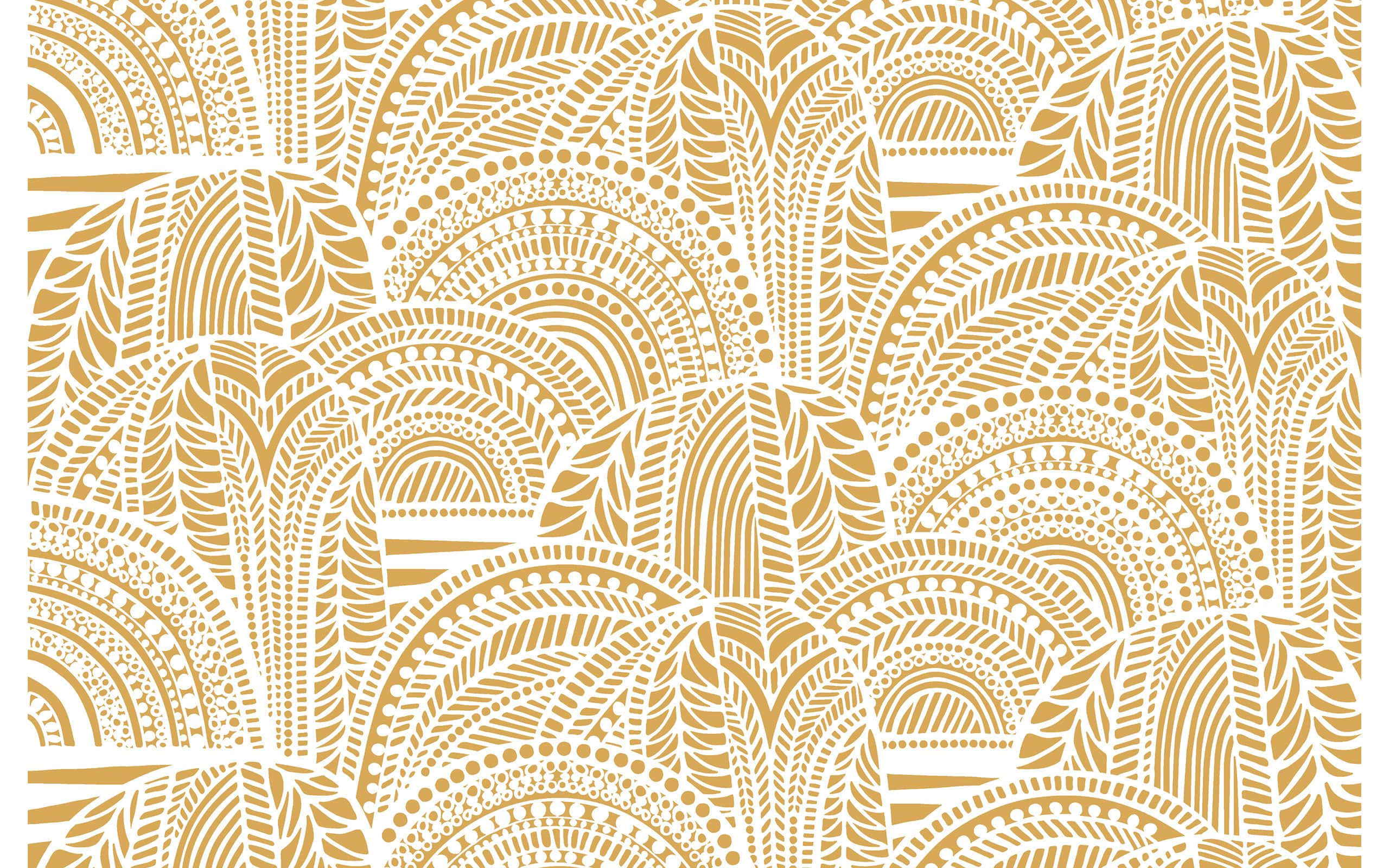 Pattern Desktop, yellow, tribal aesthetic, 2K Desktop Wallpaper