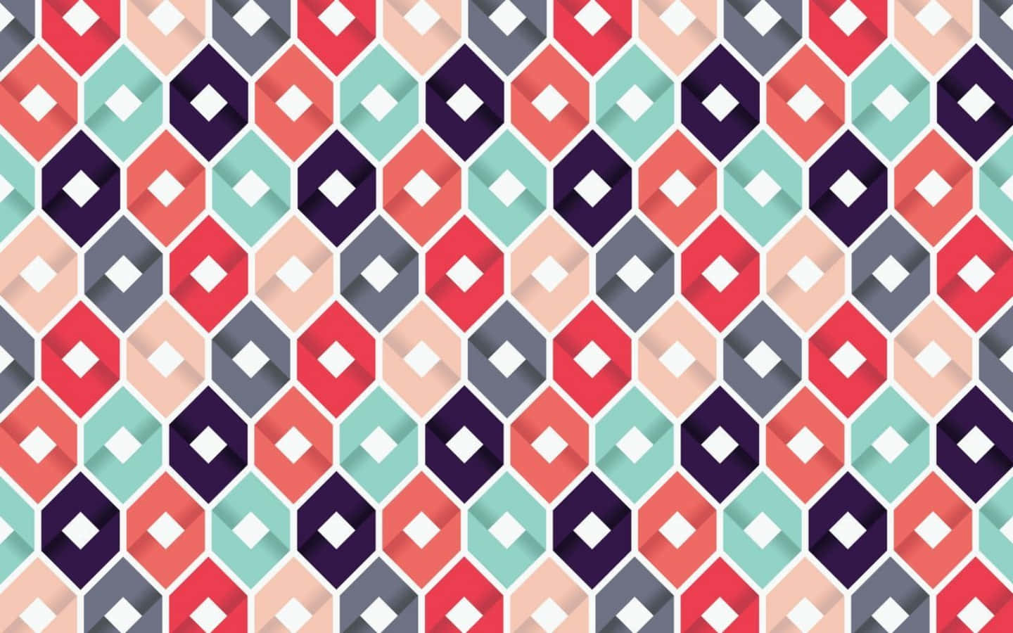 Pattern Desktop, colorful honeycomb, diamond shapes, HD Desktop Wallpaper