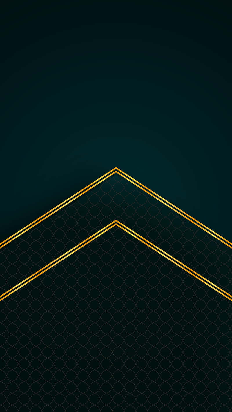 black, gold, geometric pattern, HD Phone Wallpaper