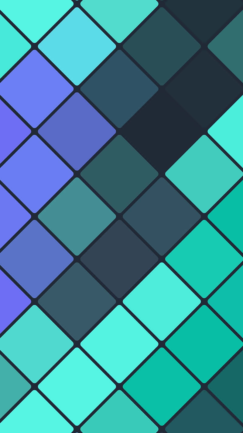 blue, green, tiled background, HD Phone Wallpaper