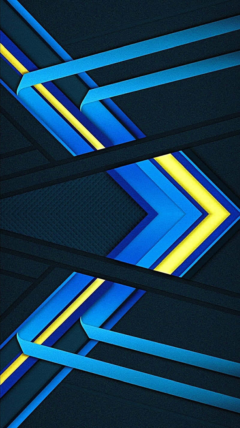 blue, yellow, black background, HD Phone Wallpaper