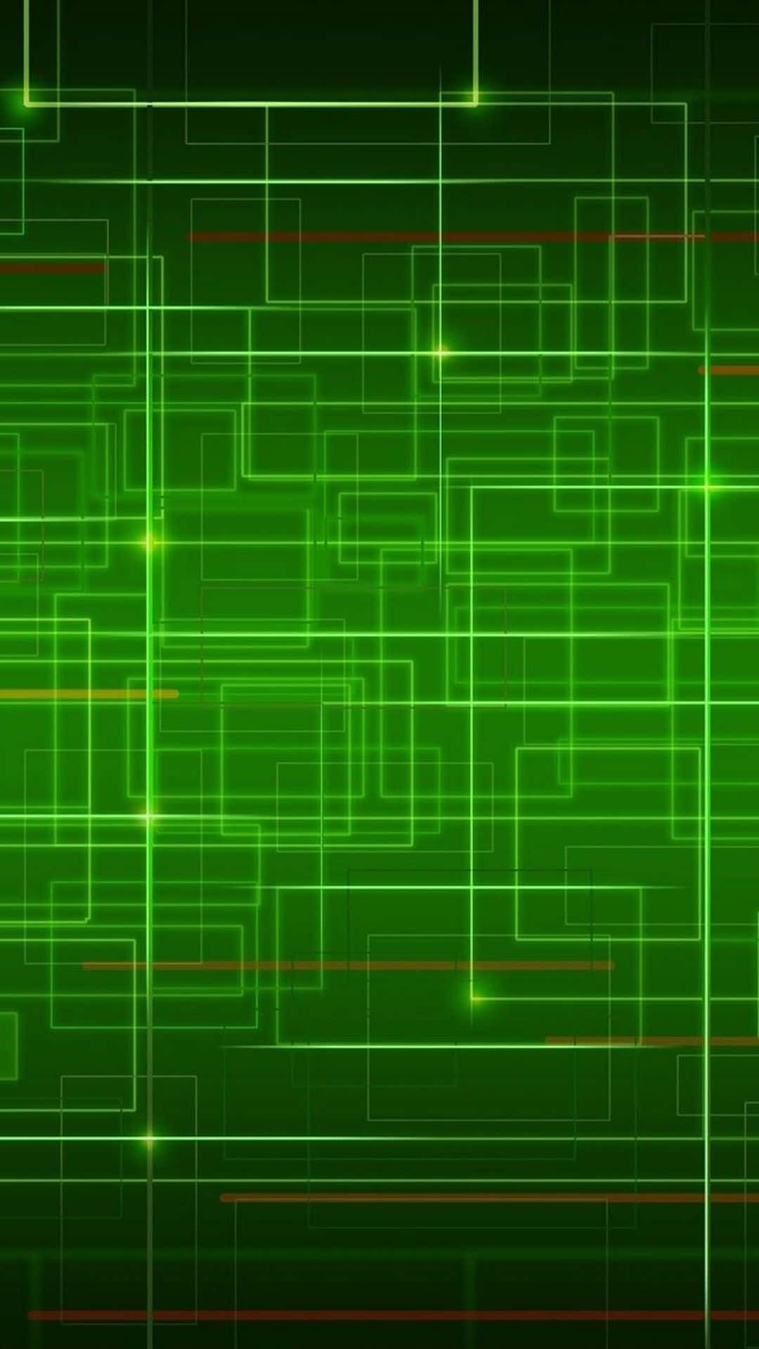 Dark Green iPhone, Circuit Line Pattern, vibrant green glowing lines, Full HD Phone Wallpaper