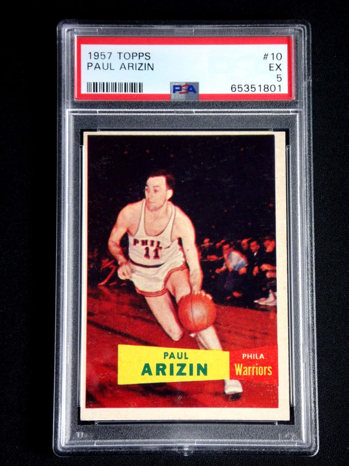 Paul Arizin, 1957 Topps basketball card, white jersey, HD Phone Wallpaper