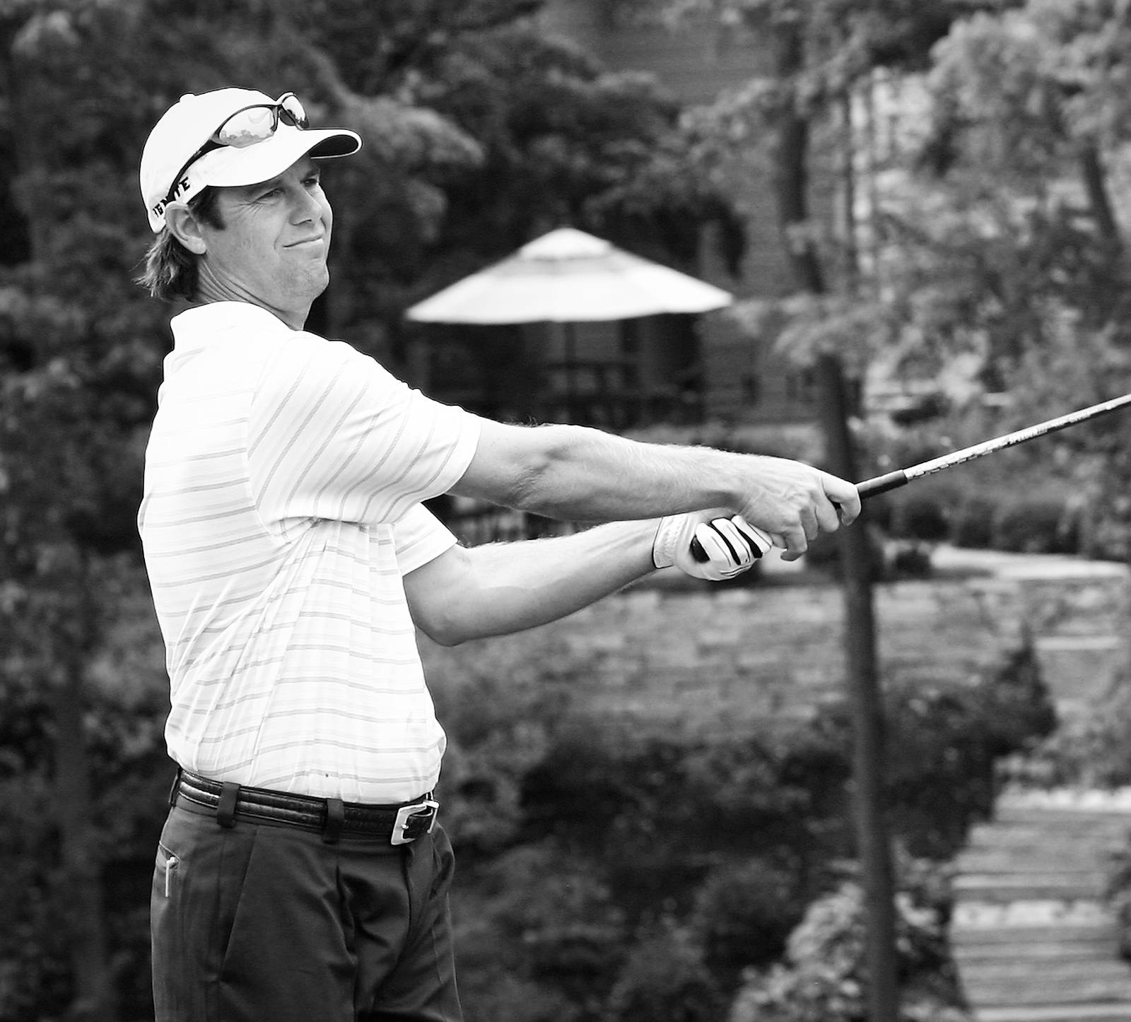 Paul Azinger, black and white, golfer, HD Desktop Wallpaper