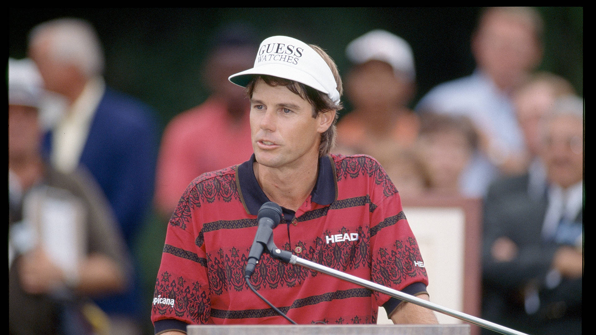 Paul Azinger, red patterned shirt, white cap, Full HD Desktop Wallpaper