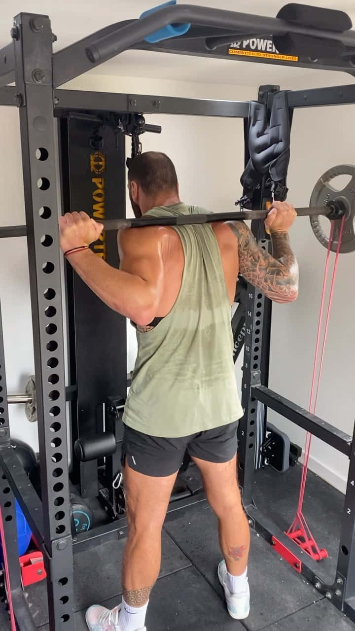Paul Craig, barbell row, home gym, HD Phone Wallpaper