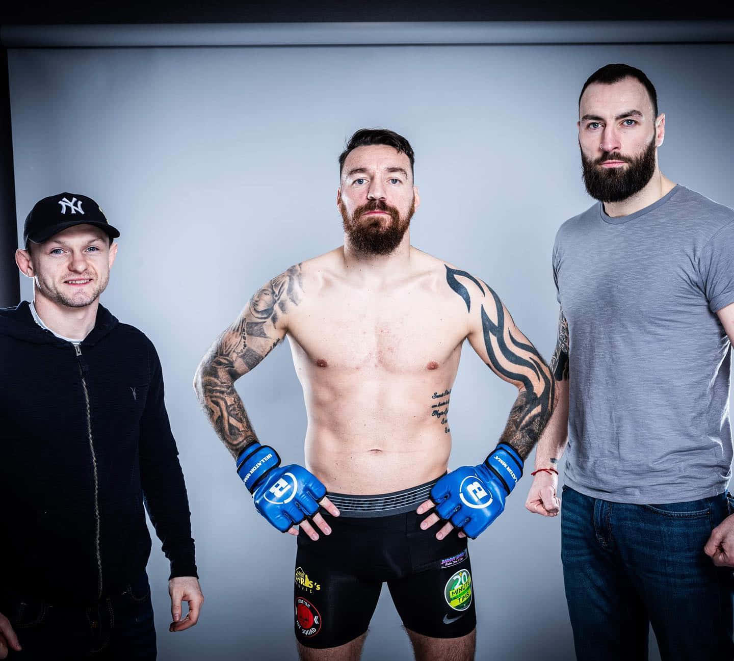 Paul Craig, MMA fighter, blue gloves tattoos, HD Desktop Wallpaper
