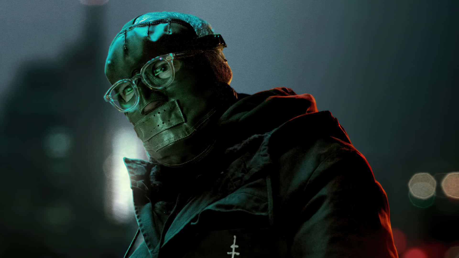 Paul Dano, mask, glasses, Full HD Desktop Wallpaper
