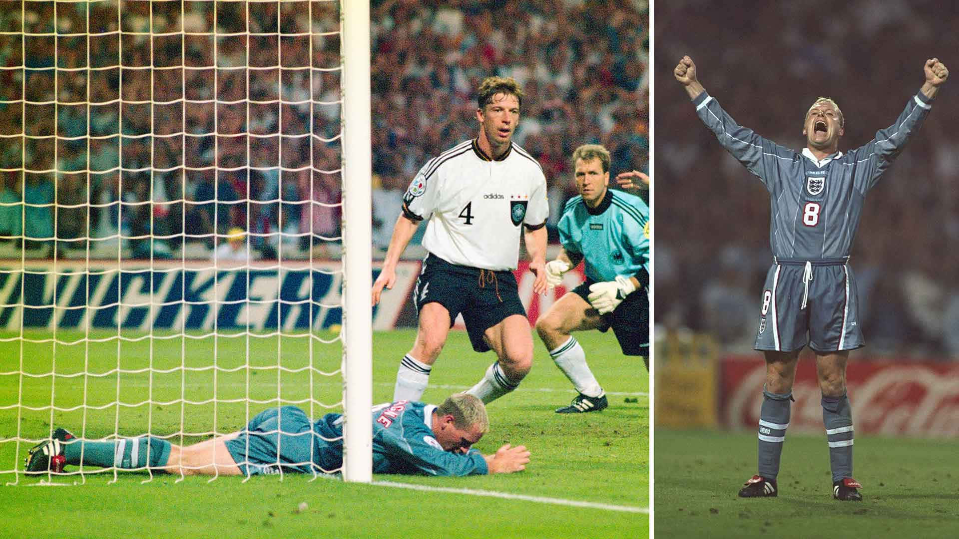 Paul Gascoigne, goalkeeper, goal net, Full HD Desktop Wallpaper