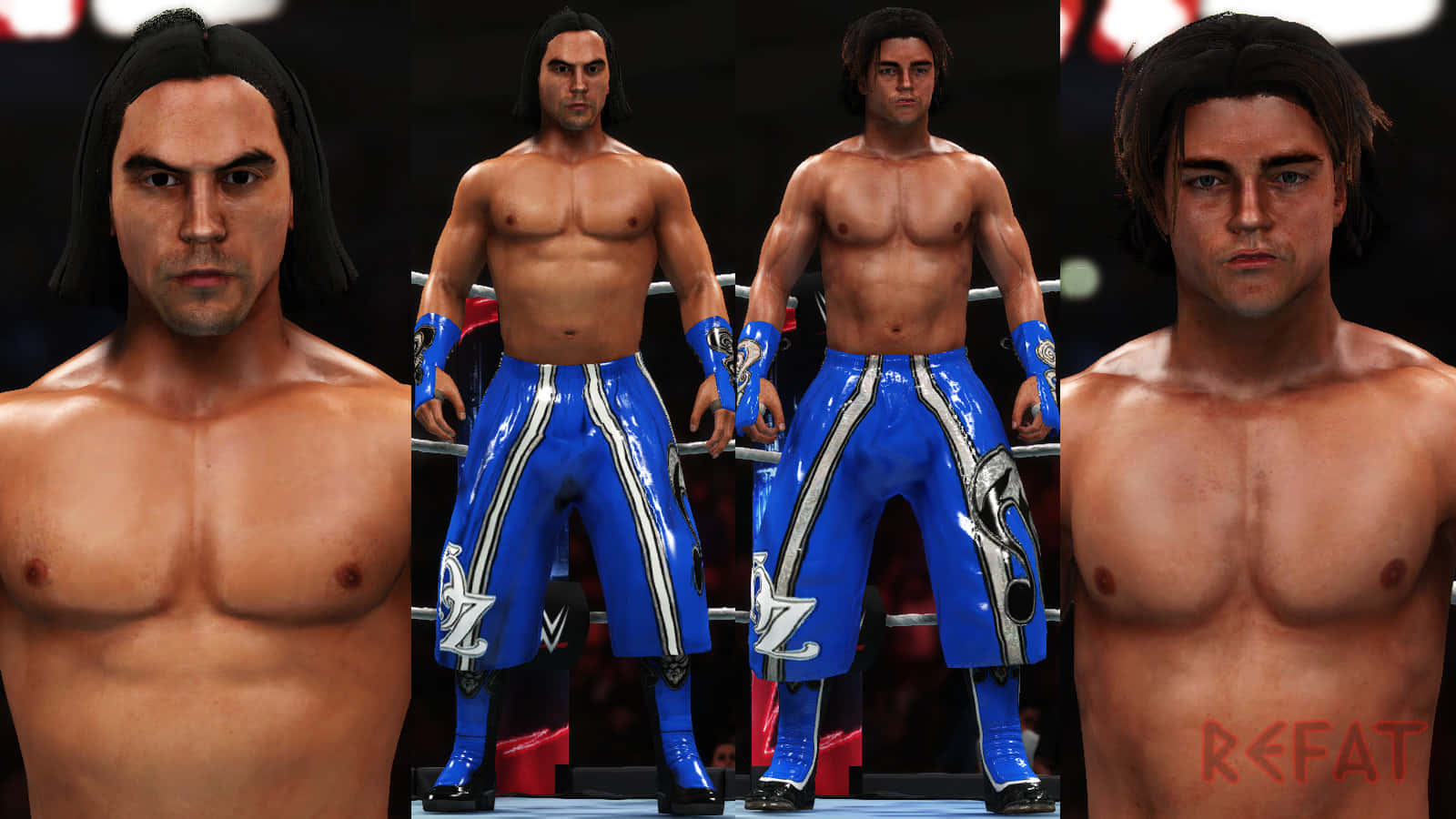Paul London, blue and silver wrestling tights, ring, HD Desktop Wallpaper
