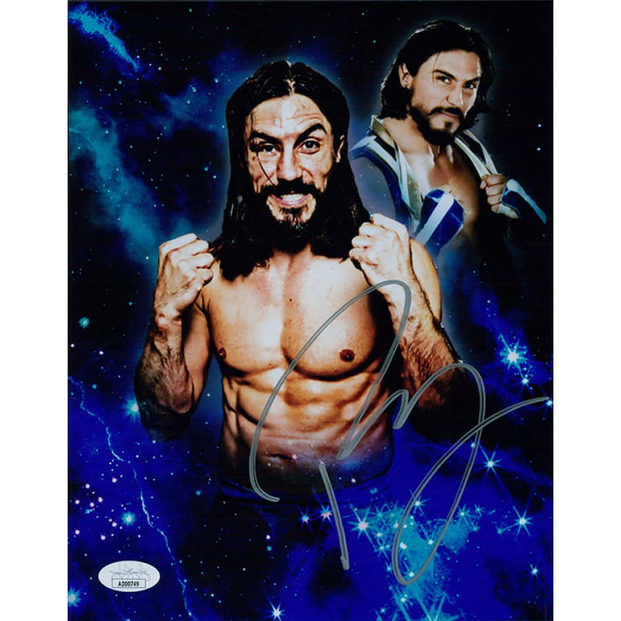 Paul London, cosmic blue nebula, muscular wrestler, SD Desktop Wallpaper