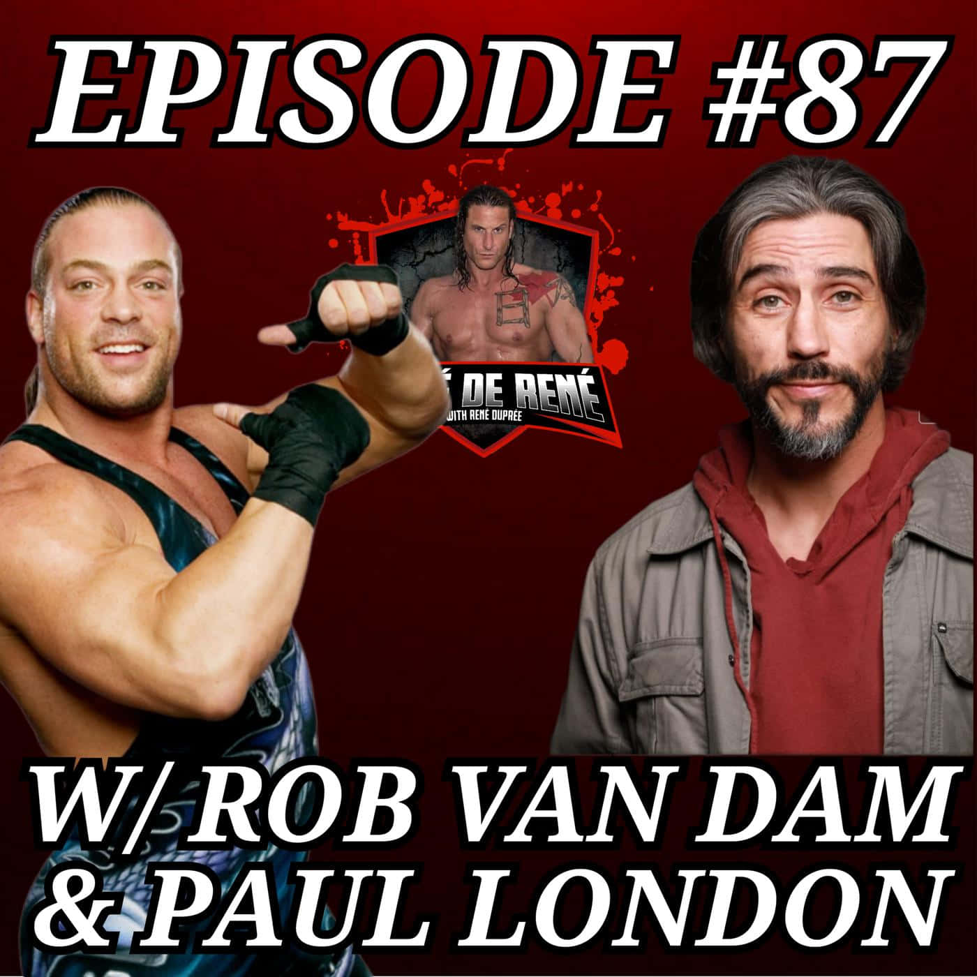 Paul London, Episode 87, red background, HD Desktop Wallpaper
