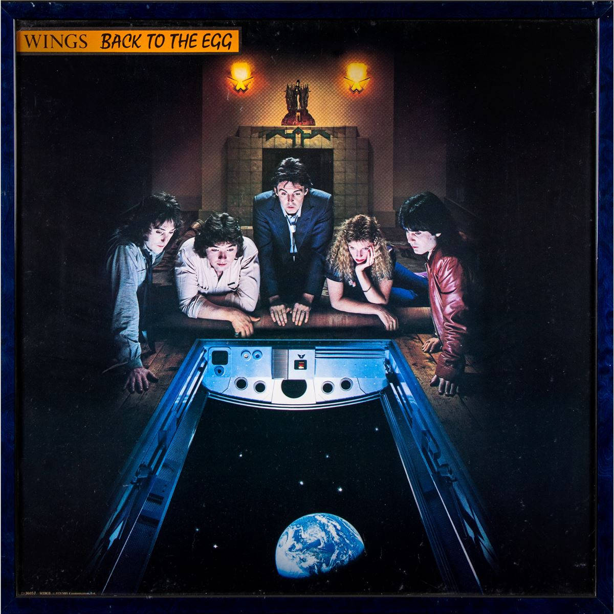 Paul McCartney And Wings, glowing blue console, Earth in space, SD Desktop Wallpaper