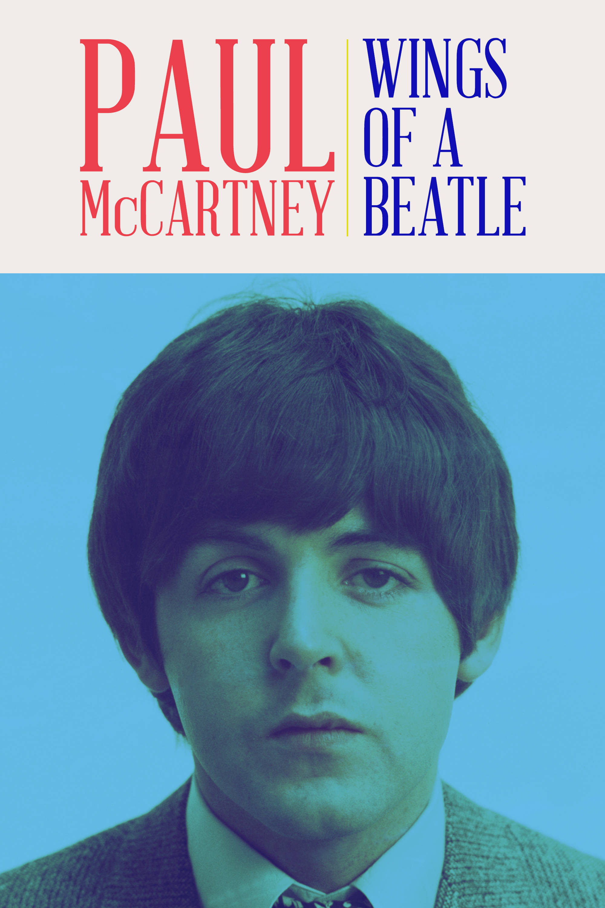 Paul McCartney And Wings, cool blue backdrop, bold red and blue album title text, 2K Phone Wallpaper