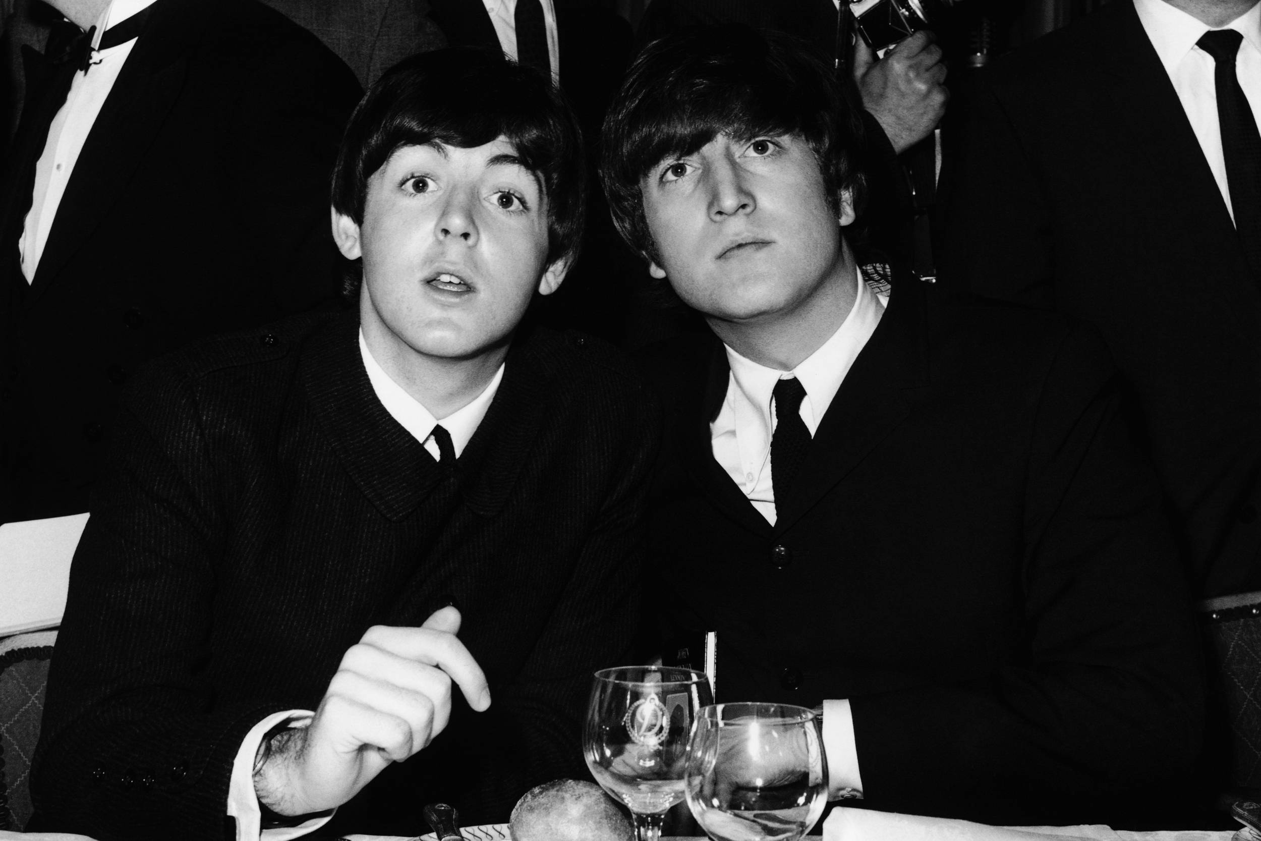 Paul McCartney, dinner suit, black and white photo, Full HD Desktop Wallpaper