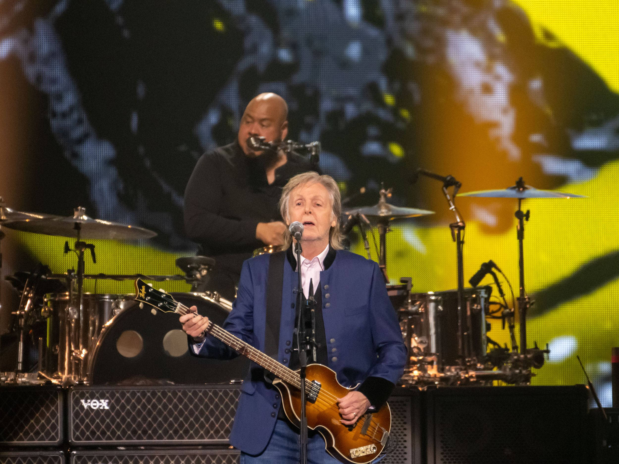 Paul McCartney, bass guitar, drummer, Full HD Desktop Wallpaper