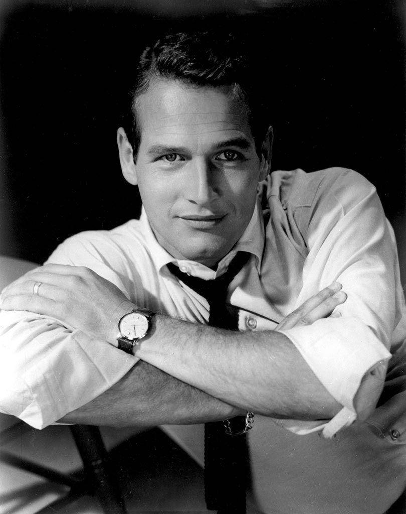 Paul Newman, white shirt, tie, SD Phone Wallpaper