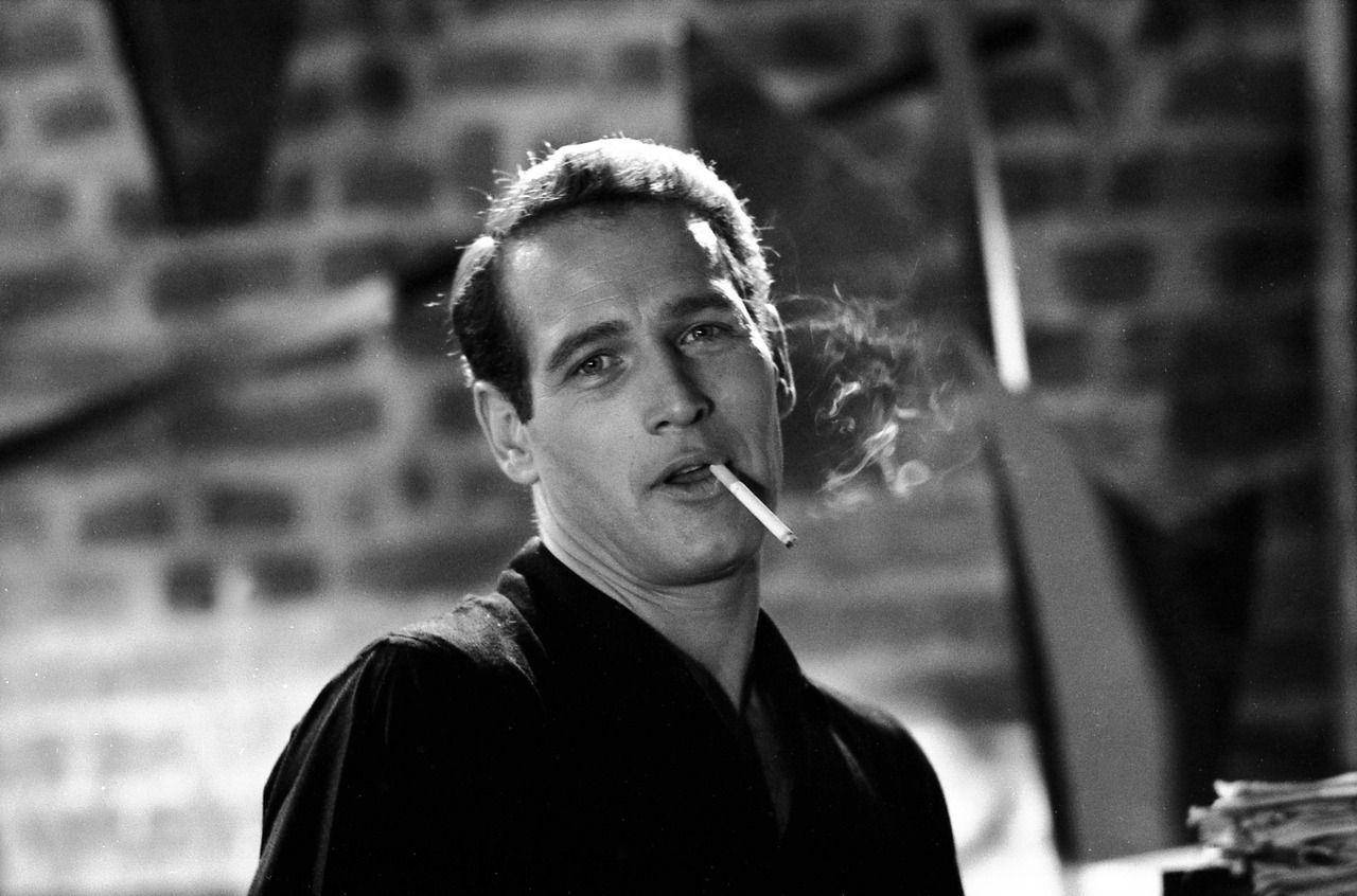 Paul Newman, 60 s standard, black and white portrait, HD Desktop Wallpaper