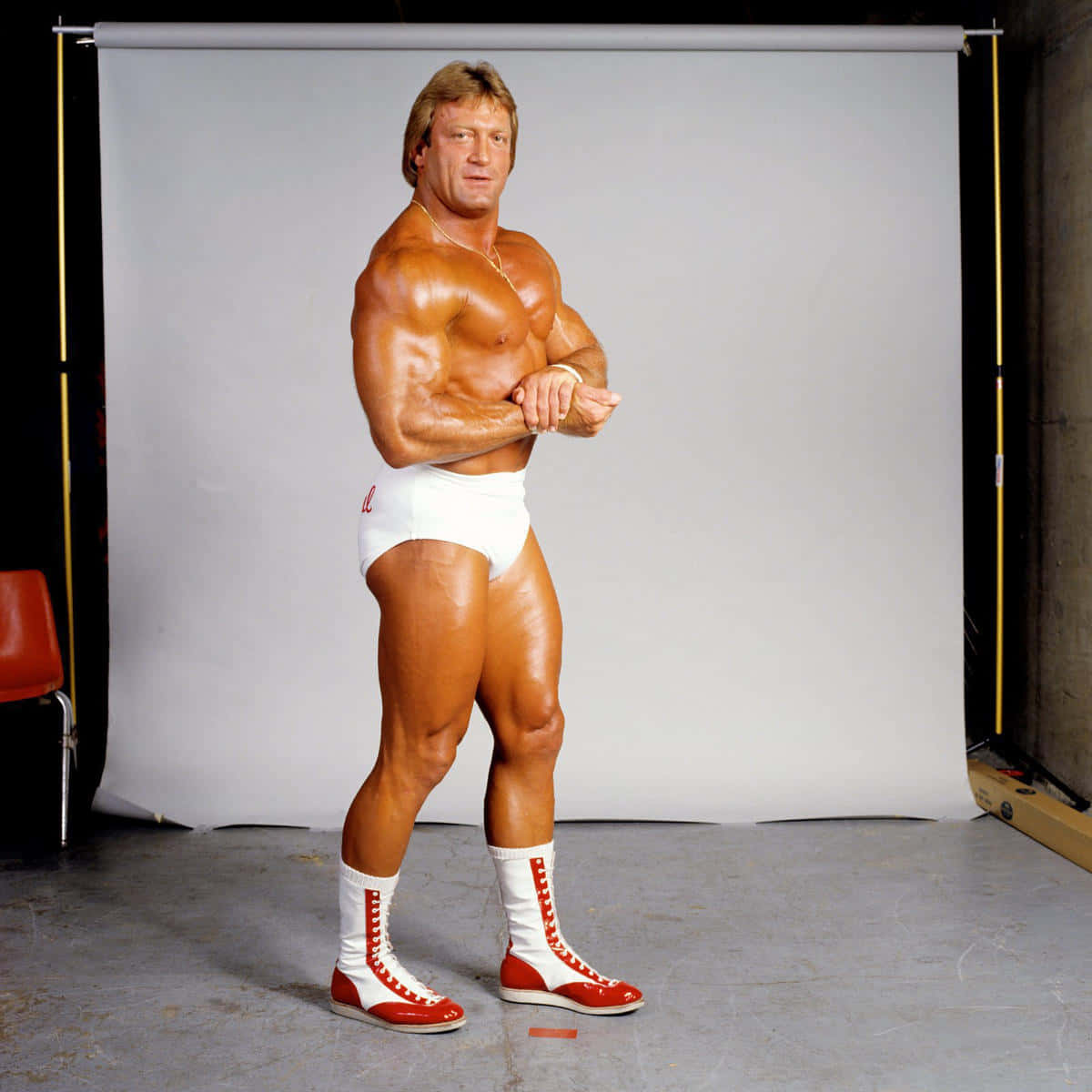 Paul Orndorff, white trunks, red boots, SD Desktop Wallpaper