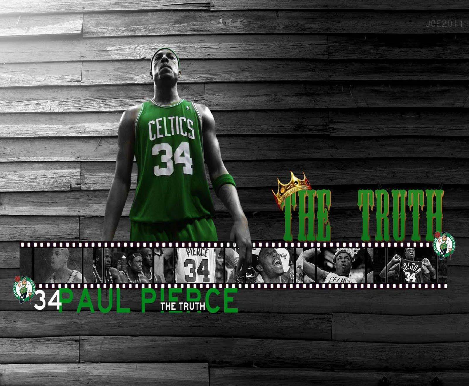 Paul Pierce, green Celtics jersey, number 34, HD Desktop Wallpaper