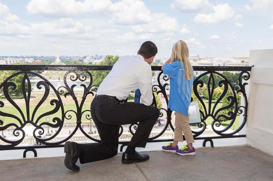 Paul Ryan, young girl, balcony, SD Desktop Wallpaper