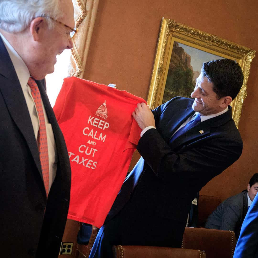 Paul Ryan, Keep Calm and Cut Taxes, red t-shirt, SD Desktop Wallpaper